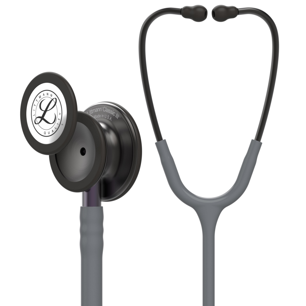 Stetoskop 3M Littmann siv s črno, Classic III zdravniška uniforma